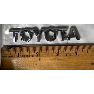 Toyota Rear Trunk Tailgate TOYOTA Emblem Badge Chrome OEM Used